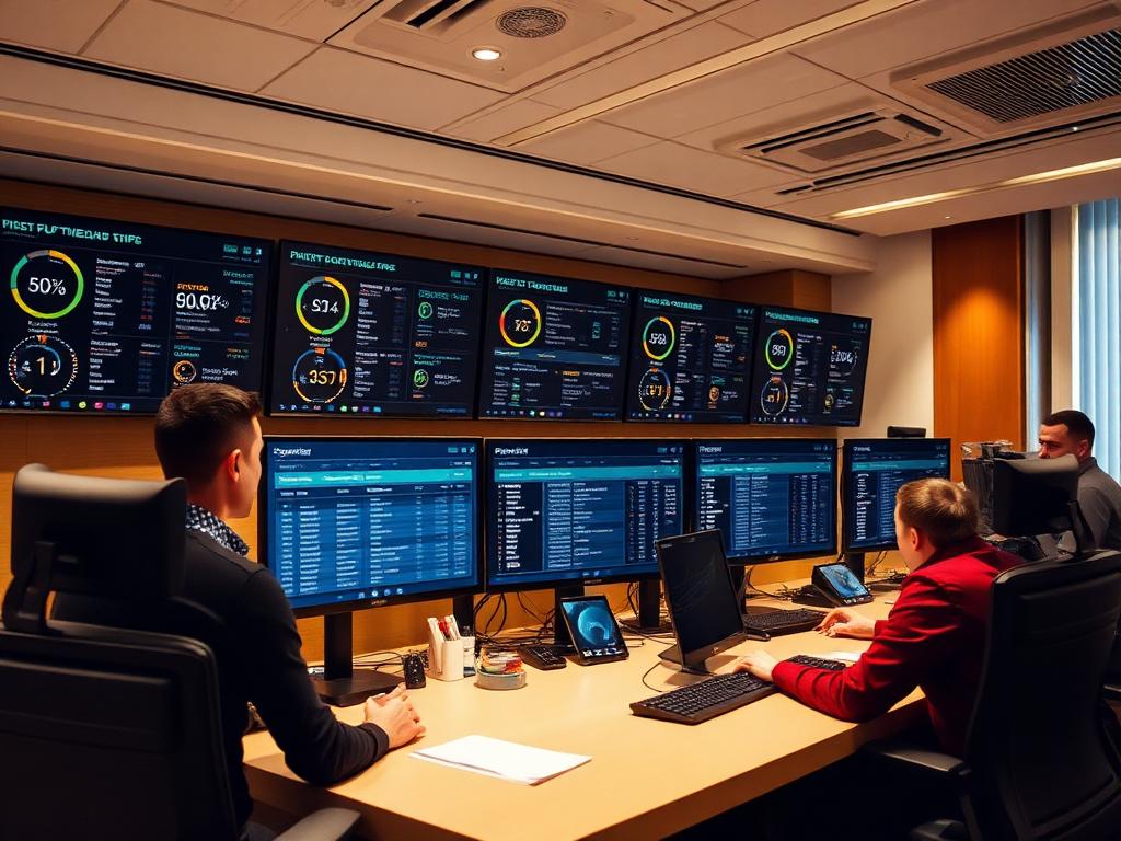 Hotel operations team monitoring support tickets and SLA dashboards
